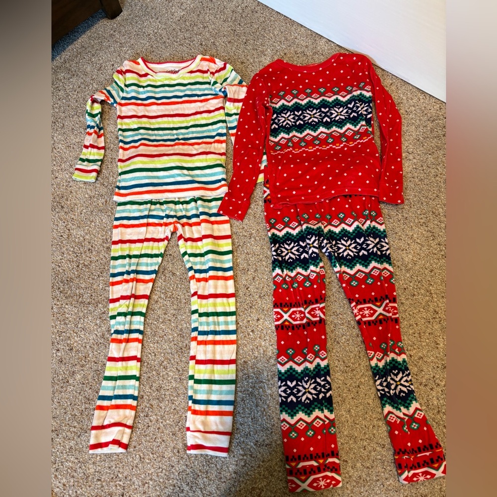 Cat & Jack Fuzzy Holiday/Christmas Pajamas